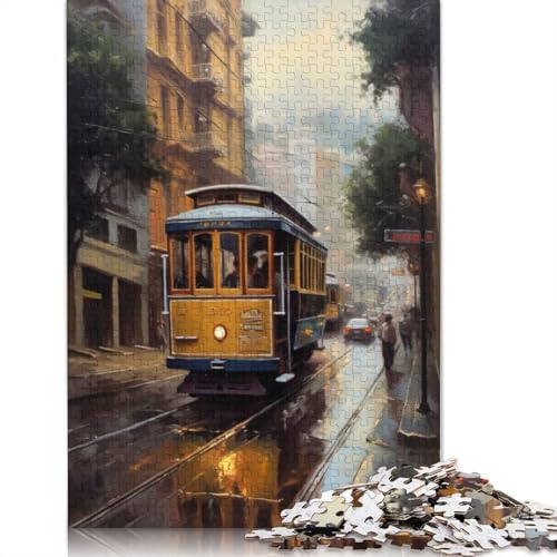1000-teiliges Puzzle mit Ölgemälde von San Francisco für Erwachsene und Teenager, Lernspiele für Zuhause, DIY-Spielzeug, 1000 Stück (38 x 26 cm) von BVGVFHT
