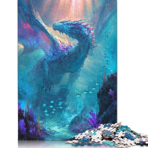 1000-teiliges Puzzle mit heiligem Korallendrachen für Erwachsene, Puzzle, Puzzle für Erwachsene, Heimdekoration, Puzzle-Spielzeug, 1000 Stück (75 x 50 cm) von BVGVFHT