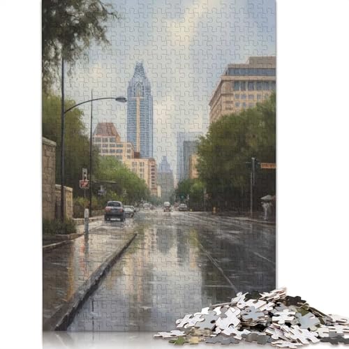 Barton Springs Austin USA Puzzles 1000 Teile Papierpuzzles für Erwachsene und Teenager Familienspiel 1000 Stück (38 x 26 cm) von BVGVFHT