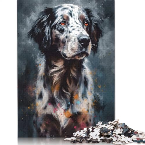 Buntes Hunde-Malpuzzle, 1000 Teile, Papierpuzzle für Erwachsene und Teenager, Familienspiel, 1000 Teile (75 x 50 cm) von BVGVFHT