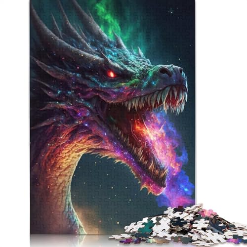 Cosmic Dragon Serpent King Puzzle 1000 Teile für Erwachsene und Jugendliche ab 12 Jahren, 1000 Teile (38 x 26 cm) von BVGVFHT