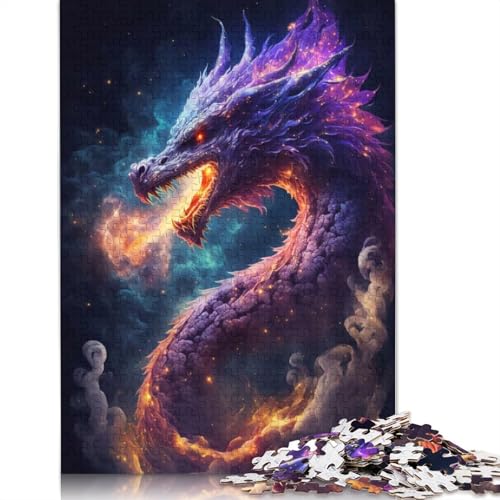 Elder Dragons Galaxy Puzzles für Erwachsene, 1000 Teile, Puzzle für Erwachsene und Teenager, Familienspiel, 1000 Teile (38 x 26 cm) von BVGVFHT