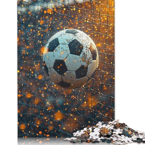 Fußball im Netz, 1000-teiliges Puzzle für Teenager, Geschenke, Papierpuzzle, Puzzle für Erwachsene, Lernspiele für Zuhause, DIY-Spielzeug, 1000 Teile (38 x 26 cm) von BVGVFHT