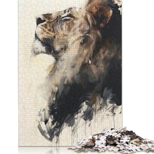 Gemälde-Puzzle „Majestät der Löwen“ mit 1000 Teilen für Erwachsene und Jugendliche ab 12 Jahren, 1000 Teile (75 x 50 cm) von BVGVFHT