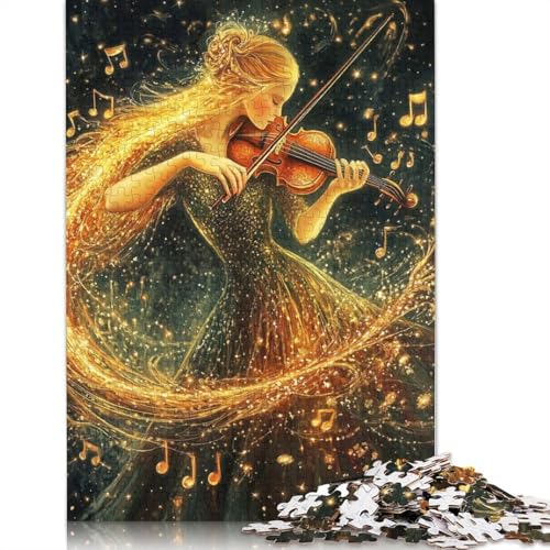 Golden Violinist Puzzles für Erwachsene, 1000-teiliges Puzzle für Teenager, Lernspiel, Herausforderungsspielzeug, 1000 Teile (38 x 26 cm) von BVGVFHT
