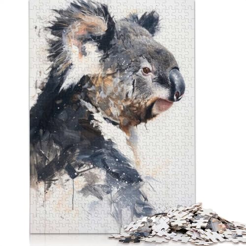 Koala-Malprofil, 1000-teiliges Puzzle für Erwachsene und Teenager, Teenager, Mann, Frau, Geschenk, 1000 Teile (38 x 26 cm) von BVGVFHT