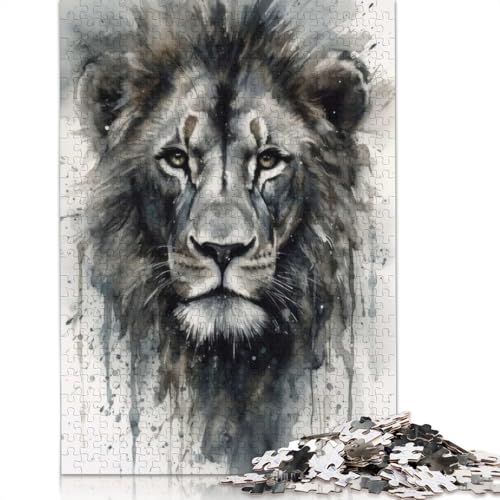 Lion Wild Majesty Puzzles für Erwachsene, 1000 Teile, Puzzle für Erwachsene und Teenager, Familienspiel, 1000 Teile (75 x 50 cm) von BVGVFHT