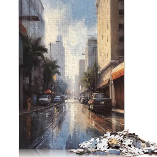 Los Angeles Art USA Papierpuzzles, 1000 Teile, Puzzle für Erwachsene, Lernspiel, Herausforderungsspielzeug, 1000 Stück (75 x 50 cm) von BVGVFHT