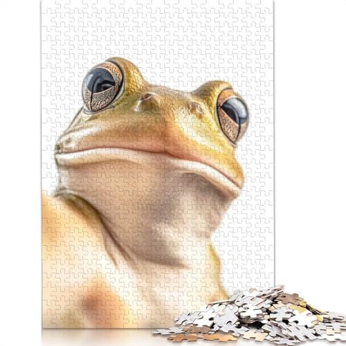 Nahaufnahme-Frosch-Selfie, 1000-teiliges Papierpuzzle für Erwachsene, Puzzle, Lernspiel, Herausforderungsspielzeug, 1000 Teile (75 x 50 cm) von BVGVFHT