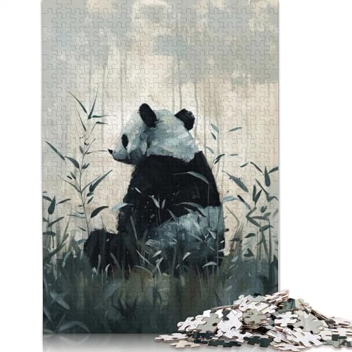 Panda im Bambuswald, Puzzle für Erwachsene, 1000-teiliges Puzzle für Teenager ab 12 Jahren, 1000 Teile (38 x 26 cm) von BVGVFHT