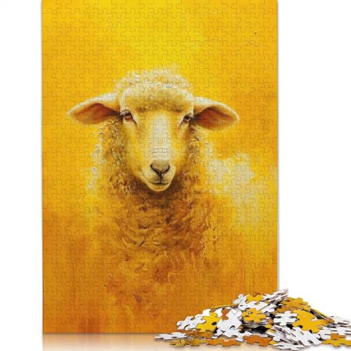 Puzzle für Erwachsene, 1000 Teile, Goldenes Vlies-Schaf, Puzzle für Erwachsene, Lernspiel, Herausforderungsspielzeug, 1000 Teile (38 x 26 cm) von BVGVFHT