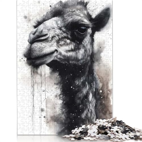Puzzle für Erwachsene, 1000 Teile, Kamel-Wüstenschönheit, Papierpuzzles für Erwachsene, nachhaltige Puzzlespiele, 1000 Stück (75 x 50 cm) von BVGVFHT