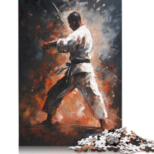 Puzzle für Erwachsene, 1000 Teile, Kampfkünstler-Malerei, Papierpuzzles für Erwachsene, nachhaltige Puzzlespiele, 1000 Stück (38 x 26 cm) von BVGVFHT