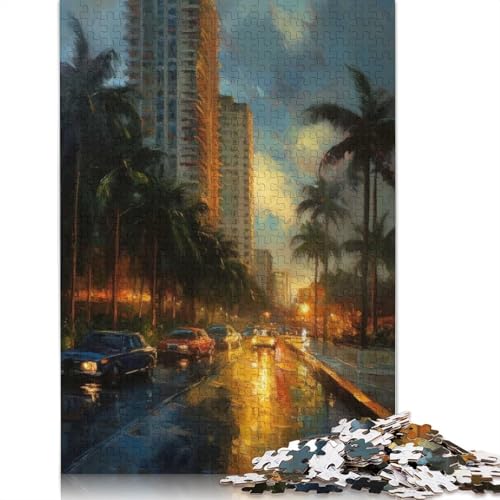 Puzzle für Erwachsene, 1000 Teile, Miami Beauty USA, Papierpuzzles für Erwachsene, nachhaltige Puzzlespiele, 1000 Stück (75 x 50 cm) von BVGVFHT
