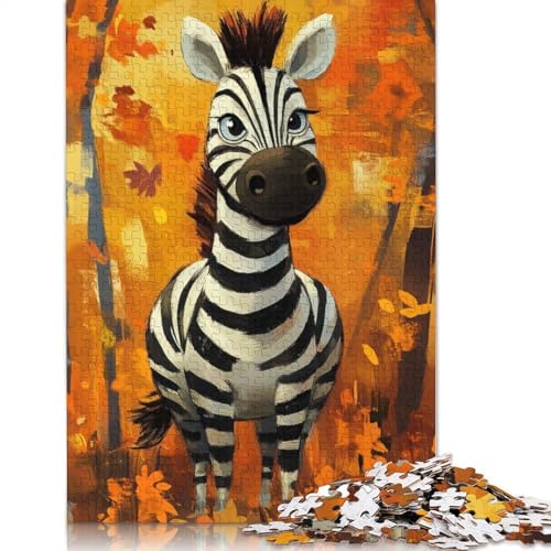 Puzzle für Erwachsene, 1000 Teile, süßes Zebra-Malpapier, Puzzles für Erwachsene, nachhaltige Puzzlespiele, 1000 Stück (75 x 50 cm) von BVGVFHT