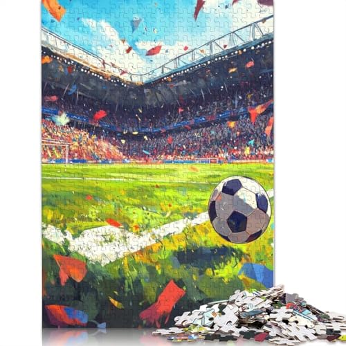 Puzzle für Erwachsene, Fußballstadion-Feier, Puzzles für Erwachsene, Lernspiel, Herausforderungsspielzeug, 1000 Teile (38 x 26 cm) von BVGVFHT