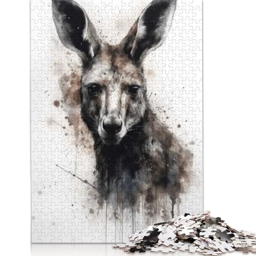Puzzle für Erwachsene, Känguru-Schönheit, Puzzles für Erwachsene, Lernspiel, Herausforderungsspielzeug, 1000 Teile (75 x 50 cm) von BVGVFHT
