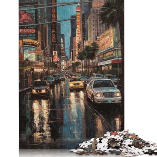 Puzzle für Erwachsene, Las Vegas Art USA, Puzzles für Erwachsene, Lernspiel, Herausforderungsspielzeug, 1000 Teile (75 x 50 cm) von BVGVFHT