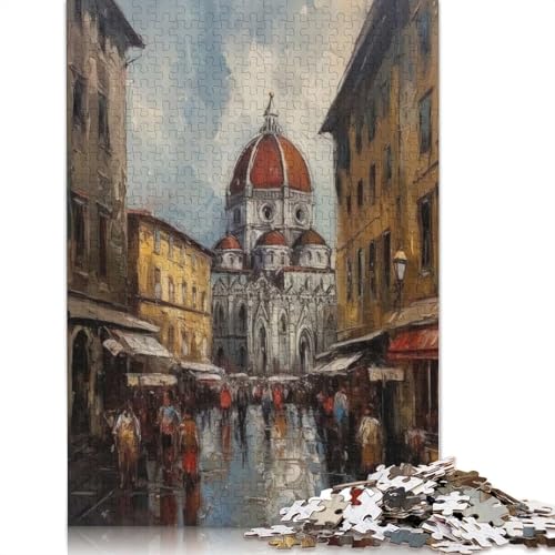 Puzzle für Erwachsene 1000 Florenz, Stadt der Kunst, Italien, Puzzle, Puzzles für Erwachsene, Lernspiel, Herausforderungsspielzeug, 1000 Teile (38 x 26 cm) von BVGVFHT