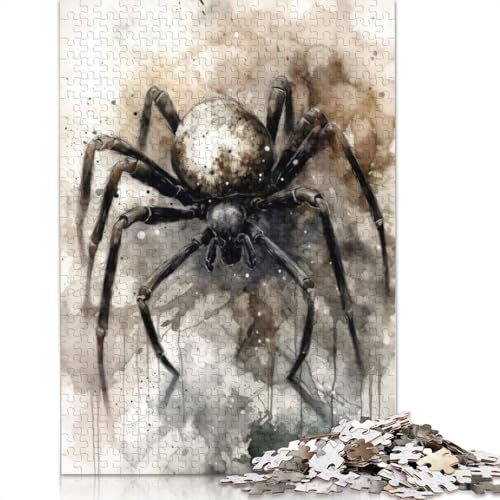 Spinnen-Papierpuzzle mit eingefärbten Spinnentieren, 1000-teiliges Puzzle für Erwachsene, Lernspiel, Herausforderungsspielzeug, 1000 Teile (38 x 26 cm) von BVGVFHT