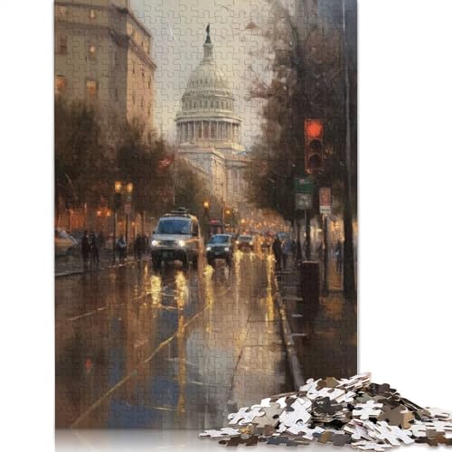 Washington DC Charm USA Puzzles für Erwachsene 1000 Teile Puzzle für Erwachsene und Teenager Familienspiel 1000 Teile (38 x 26 cm) von BVGVFHT