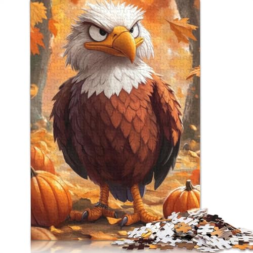 Wütende Adler-Illustration, 1000-teiliges Papierpuzzle für Erwachsene, Puzzle, Lernspiel, Herausforderungsspielzeug, 1000 Teile (38 x 26 cm) von BVGVFHT