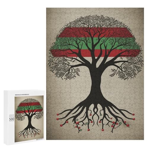 Holzpuzzle für Erwachsene, Baum des Lebens Palästinensische Flagge gedrucktes Puzzle für Erwachsene, kommt mit Einer schönen Box Holzpuzzle für Erwachsene, Baum des Lebens Palästinensische Flagge gedrucktes Puzzle für Erwachsene, kommt mit Einer schönen Box von BVKWNTSA