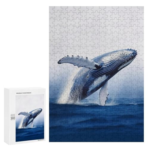Holzpuzzle für Erwachsene, Blauer Ozeanwal gedrucktes Puzzle für Erwachsene, kommt mit Einer schönen Box von BVKWNTSA