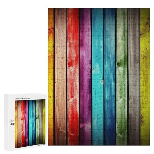 Holzpuzzle für Erwachsene, Bunte Holzbretter, gedrucktes Puzzle für Erwachsene, kommt mit Einer schönen Box von BVKWNTSA