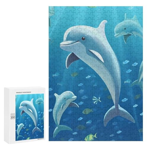Holzpuzzle für Erwachsene, Delfin gedrucktes Puzzle für Erwachsene, kommt mit einer schönen Box Holzpuzzle für Erwachsene, Delfin gedrucktes Puzzle für Erwachsene, kommt mit einer schönen Box von BVKWNTSA