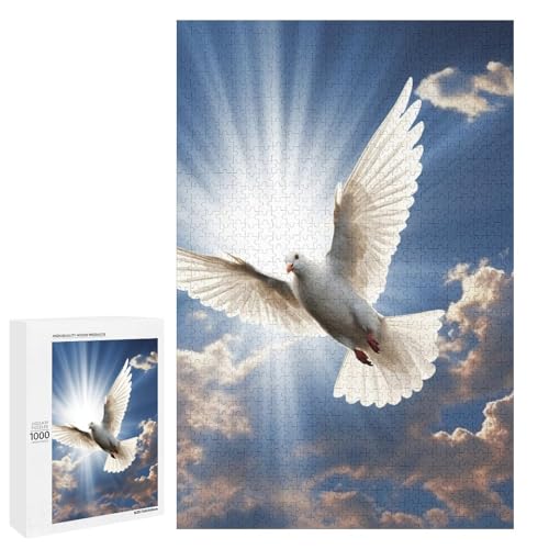 Holzpuzzle für Erwachsene, Dove Sky gedrucktes Puzzle für Erwachsene, kommt mit einer schönen Box von BVKWNTSA