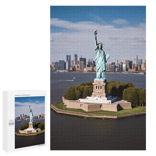 Holzpuzzle für Erwachsene, Freiheitsstatue in NYC, gedrucktes Puzzle für Erwachsene, kommt mit einer schönen Box von BVKWNTSA