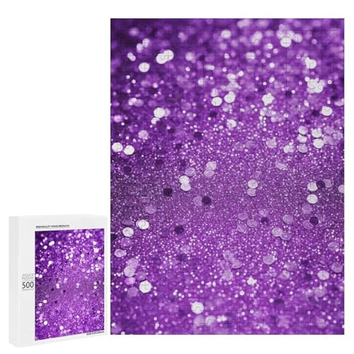 Holzpuzzle für Erwachsene, Funkelndes Lila Glitzer gedrucktes Puzzle für Erwachsene, kommt mit Einer schönen Box Holzpuzzle für Erwachsene, Funkelndes Lila Glitzer gedrucktes Puzzle für Erwachsene, kommt mit Einer schönen Box von BVKWNTSA