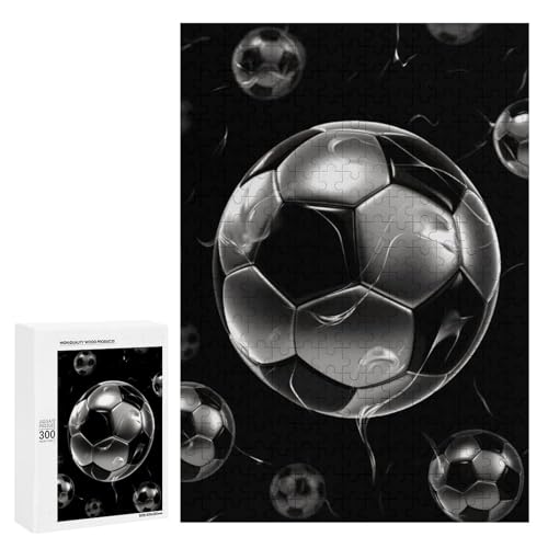 Holzpuzzle für Erwachsene, Fußball schwarz gedrucktes Puzzle für Erwachsene, kommt mit Einer schönen Box Holzpuzzle für Erwachsene, Fußball schwarz gedrucktes Puzzle für Erwachsene, kommt mit Einer schönen Box von BVKWNTSA