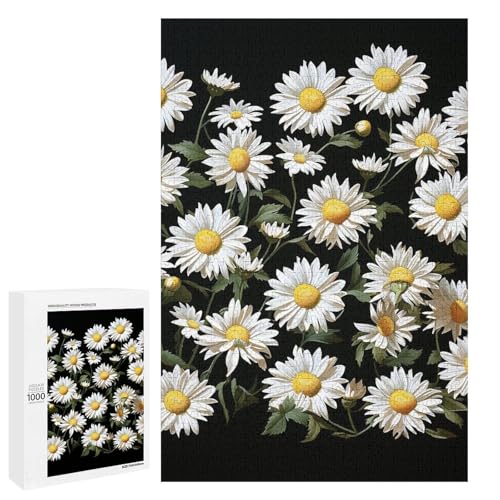Holzpuzzle für Erwachsene, Gänseblümchen gedrucktes Puzzle für Erwachsene, kommt mit einer schönen Box von BVKWNTSA