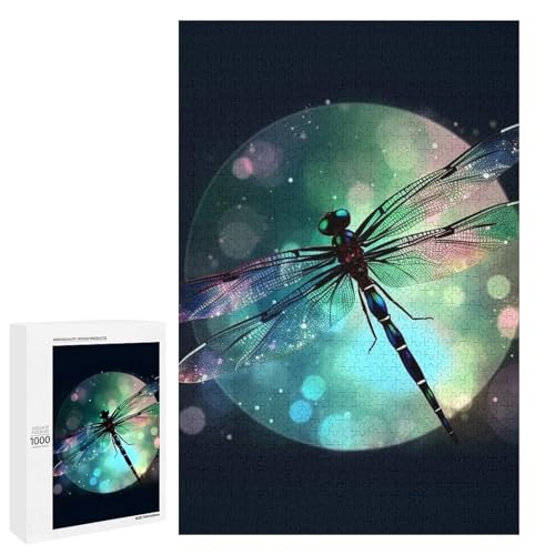 Holzpuzzle für Erwachsene, Galaxie Tier Libelle Gedrucktes Puzzle für Erwachsene, Kommt mit Einer schönen Box von BVKWNTSA