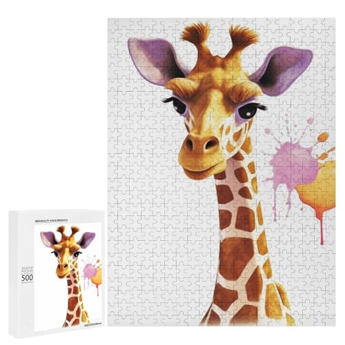 Holzpuzzle für Erwachsene, Giraffe1 gedrucktes Puzzle für Erwachsene, kommt mit Einer schönen Box von BVKWNTSA