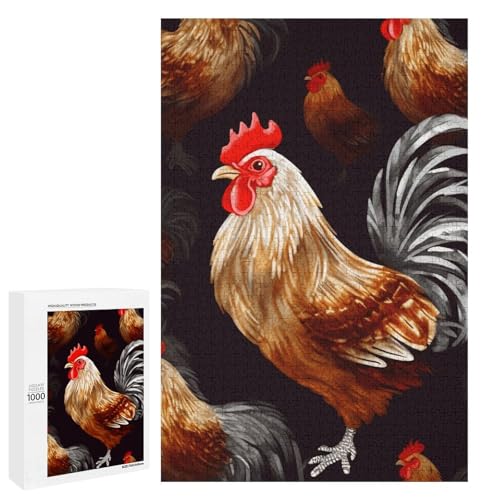 Holzpuzzle für Erwachsene, Glanz-Hahn gedrucktes Puzzle für Erwachsene, kommt mit Einer schönen Box Holzpuzzle für Erwachsene, Glanz-Hahn gedrucktes Puzzle für Erwachsene, kommt mit Einer schönen Box von BVKWNTSA