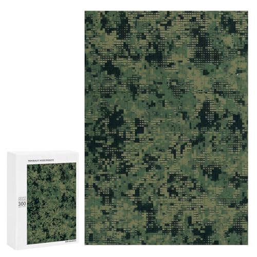 Holzpuzzle für Erwachsene, Grüne Armee Digital Camouflage Gedrucktes Puzzle für Erwachsene, Kommt mit Einer schönen Box Holzpuzzle für Erwachsene, Grüne Armee Digital Camouflage Gedrucktes Puzzle für Erwachsene, Kommt mit Einer schönen Box von BVKWNTSA