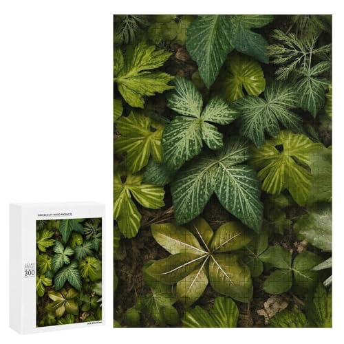 Holzpuzzle für Erwachsene, Grüne Blätter und Pflanzen Gedrucktes Puzzle für Erwachsene, Kommt mit Einer schönen Box Holzpuzzle für Erwachsene, Grüne Blätter und Pflanzen Gedrucktes Puzzle für Erwachsene, Kommt mit Einer schönen Box von BVKWNTSA