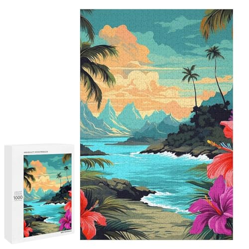 Holzpuzzle für Erwachsene, Hello Hawaii gedrucktes Puzzle für Erwachsene, kommt mit Einer schönen Box Holzpuzzle für Erwachsene, Hello Hawaii gedrucktes Puzzle für Erwachsene, kommt mit Einer schönen Box von BVKWNTSA