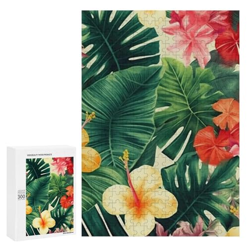 Holzpuzzle für Erwachsene, Hojas Tropicales Y Flores gedrucktes Puzzle für Erwachsene, kommt mit Einer schönen Box Holzpuzzle für Erwachsene, Hojas Tropicales Y Flores gedrucktes Puzzle für Erwachsene, kommt mit Einer schönen Box von BVKWNTSA