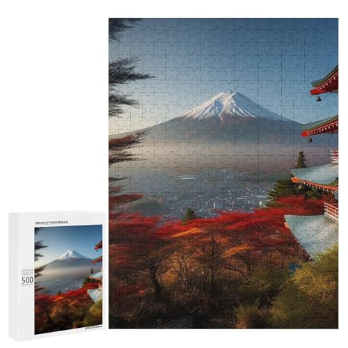 Holzpuzzle für Erwachsene, Japan Mount Fuji Landschaft Gedrucktes Puzzle für Erwachsene, Kommt mit Einer schönen Box Holzpuzzle für Erwachsene, Japan Mount Fuji Landschaft Gedrucktes Puzzle für Erwachsene, Kommt mit Einer schönen Box von BVKWNTSA