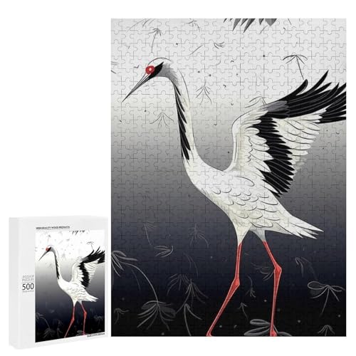 Holzpuzzle für Erwachsene, Japanischer Kranich gedrucktes Puzzle für Erwachsene, kommt mit Einer schönen Box Holzpuzzle für Erwachsene, Japanischer Kranich gedrucktes Puzzle für Erwachsene, kommt mit Einer schönen Box von BVKWNTSA