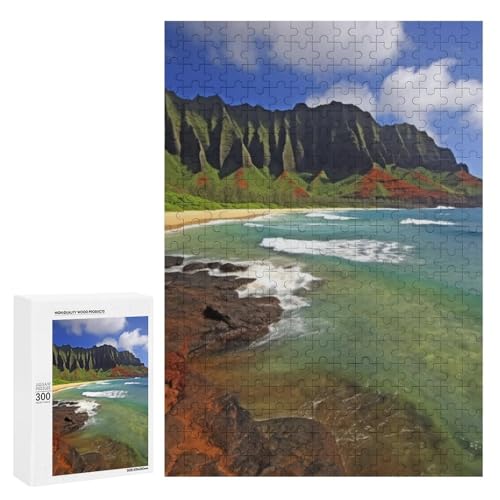 Holzpuzzle für Erwachsene, Kauai Hawaii Seashore Printed Puzzle für Erwachsene, Kommt mit Einer schönen Box Holzpuzzle für Erwachsene, Kauai Hawaii Seashore Printed Puzzle für Erwachsene, Kommt mit Einer schönen Box von BVKWNTSA