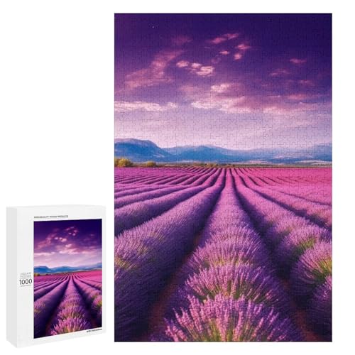 Holzpuzzle für Erwachsene, Lavendelfelder Gedrucktes Puzzle für Erwachsene, Kommt mit Einer schönen Box Holzpuzzle für Erwachsene, Lavendelfelder Gedrucktes Puzzle für Erwachsene, Kommt mit Einer schönen Box von BVKWNTSA