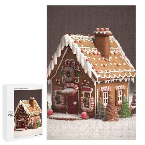 Holzpuzzle für Erwachsene, Lebkuchenhaus Gedrucktes Puzzle für Erwachsene, Kommt mit einer schönen Box von BVKWNTSA