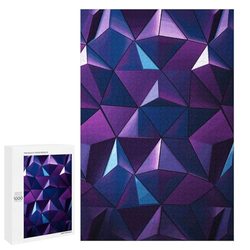 Holzpuzzle für Erwachsene, Lila Geometrisch Gedrucktes Puzzle für Erwachsene, Kommt mit Einer schönen Box Holzpuzzle für Erwachsene, Lila Geometrisch Gedrucktes Puzzle für Erwachsene, Kommt mit Einer schönen Box von BVKWNTSA