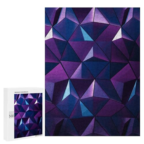 Holzpuzzle für Erwachsene, Lila Geometrisch Gedrucktes Puzzle für Erwachsene, Kommt mit Einer schönen Box Holzpuzzle für Erwachsene, Lila Geometrisch Gedrucktes Puzzle für Erwachsene, Kommt mit Einer schönen Box von BVKWNTSA