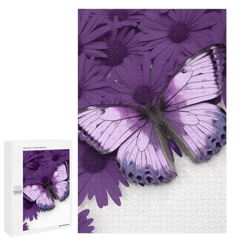 Holzpuzzle für Erwachsene, Lila Schmetterling Gedrucktes Puzzle für Erwachsene, Kommt mit Einer schönen Box Holzpuzzle für Erwachsene, Lila Schmetterling Gedrucktes Puzzle für Erwachsene, Kommt mit Einer schönen Box von BVKWNTSA